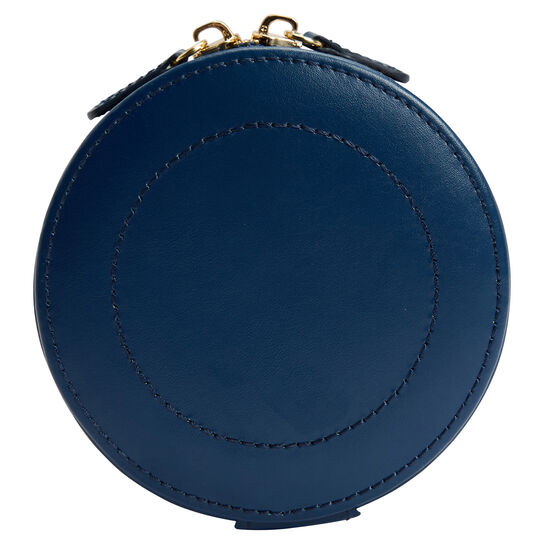 WOLF Sophia Blue Round Travel Zip Case Side image number 2